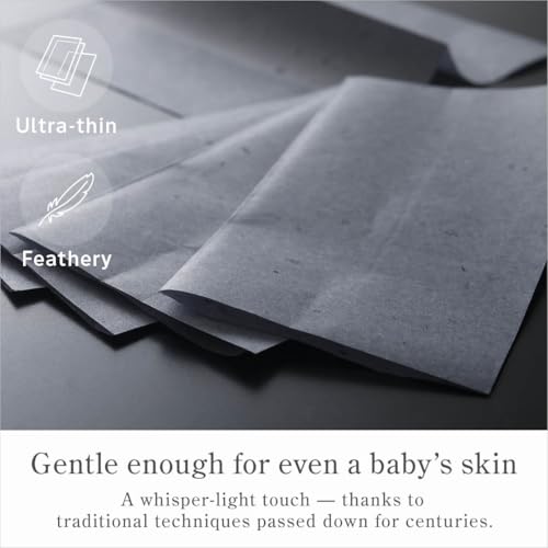 oil blotting paper 100 sheetspack of 1  natural black charcoal facial tissues with premium washi japanese paper portable easy dispensing made in japan skin-care amp makeup essential