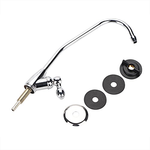 Robinet de cuisine en alliage de zinc 1/4 ', eau du robinet, filtre à eau potable RO à osmose inverse chromée, robinet d'eau potable, sans plomb, poignée unique à arc élevé, style moderne