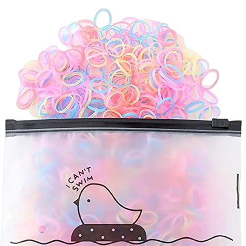 ILamourCar 250 Pièces Mini Élastiques Cheveux Caoutchouc, Mini Bandes de Caoutchouc Élastique, Petit Elastique Cheveux, Elastique à Cheveux, Elastiques Caoutchouc Bandeaux, Jelly Cover