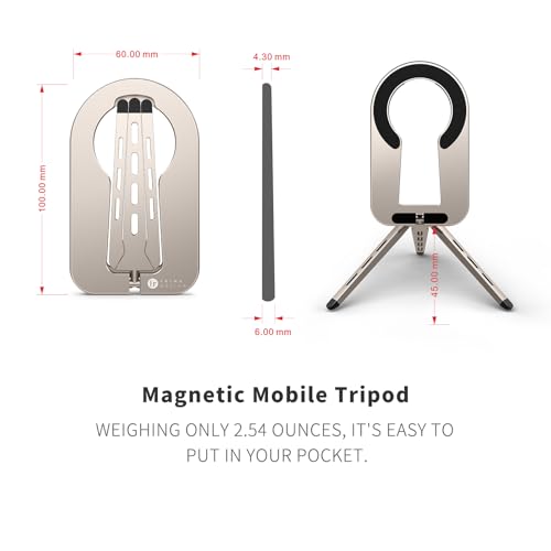 Trépied pour téléphone aimanté, support pliable réglable pour smartphone