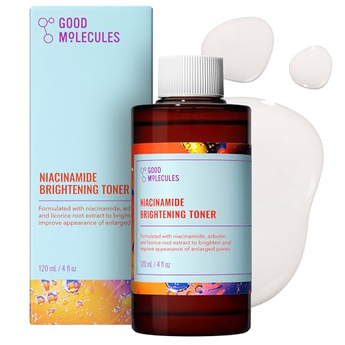 Good Molecules Niacinamide Brightening Toner - Toner for Face with Niacinamide and Arbutin for Skin Tone Balancing- Pore Minimizer, Facial Skin Care