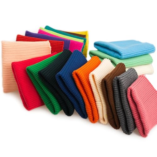 1 Pair Tubular Knit Stretchy Rib Cuffing Material Replacement for Sweatshirt Jacket Coat Sleeve Cuff Sewing DIY, Black by WaiYeeHei - Used condition - Image 2