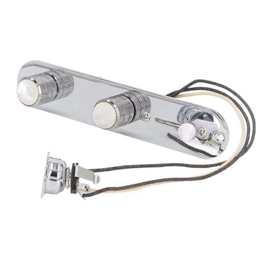 Placa de Control de Guitarra de 3 Vías Precableada para Telecaster con D H y Perillas (SILVER)