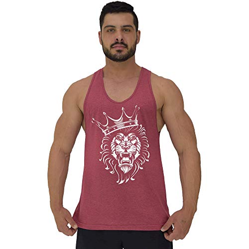 Regata Cavada Masculina MXD Conceito Lion King (Mescla Vermelho, G)