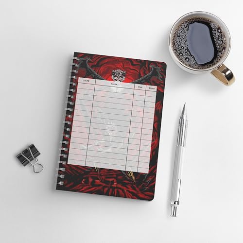 Image of zenithink Black Clover Wiro Journal Notebook | 80 gsm Paper With 350GSM Hard Cover | Unruled | Pages - 160 | A5 Size | Wiro Binding | Versatile for School, Home & Office