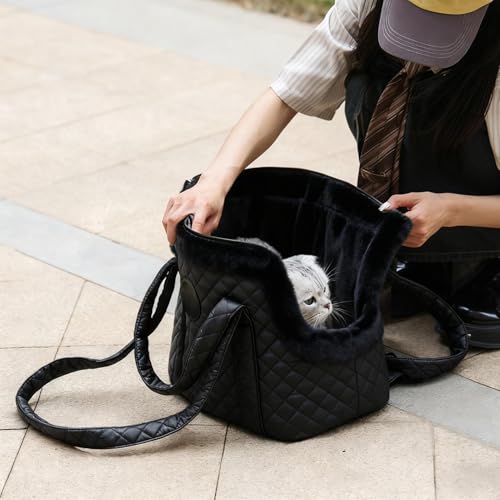 Bolsa de hombro para mascotas con correa ajustable y cierre seguro para viajes 4