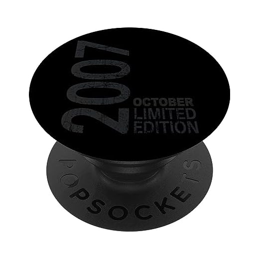 Octubre 2007 Impresionante 2007 Vintage 2007 Retro 2007 Edición PopSockets PopGrip Intercambiable