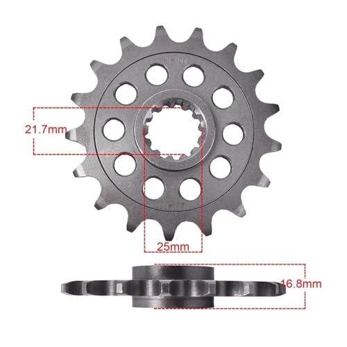 Pignon avant 520 anti-usure pour chaîne NC750D DCT 17T - 7