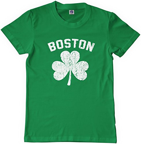 Threadrock Big Girls' Boston Shamrock Irish Pride Youth T-Shirt