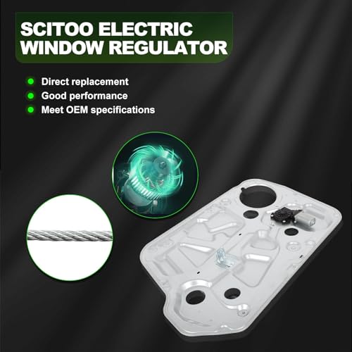 Image of SCITOO Power Window Regulator and Motor fit for 2006 2007 2008 2009 2010 for Hyundai Sonata Front Right Side 748-321