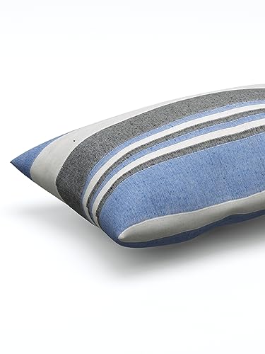 Image of 180 TC Pillow Cover Set of 2 | Pillow Cover Cotton 100% | Pillow Cover Set of 2 King Size | Wrinkle Free & Fade Resistance | Striped Pattern | Standard Size | All Season Use (Multicolor)