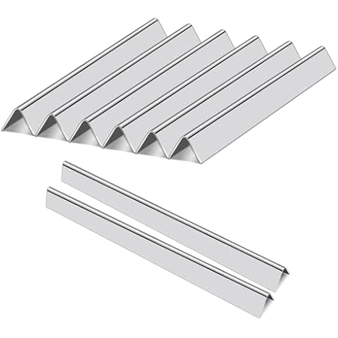 Plowo 18 Inch Flavorizer Bars for Weber Summit 400 Series, Summit E-440, S-440, E-450, S-450, E-460, S-460, E-470, S-470 Gas Grill, Stainless Steel Hot Plate Replacement Parts for Weber 67668, 8 PCS Cover