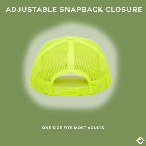 Image of Funky Junque Foam Trucker Hat, Trucker Hats for Women & Men - Blank Adjustable Snapback Mesh Back Baseball Cap