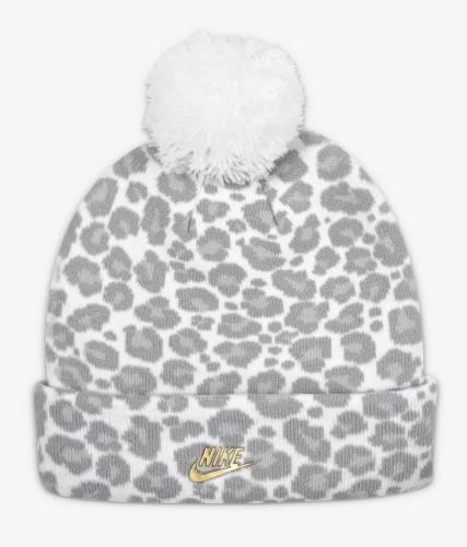 Nike Big Kids' Girls White/Gray Beanie and Gloves Set2