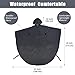 Fonakei Wheelchair Poncho Wheelchair Covers Waterproof Mobility Scooter Rain Cape Adults Electric Wheelchair Accessories Black