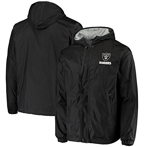 Dunbrooke Legacy Las Vegas Raiders FullZip Jacket Mens Hooded Midweight Wind & Water Resistant Outerwear Black 2XL
