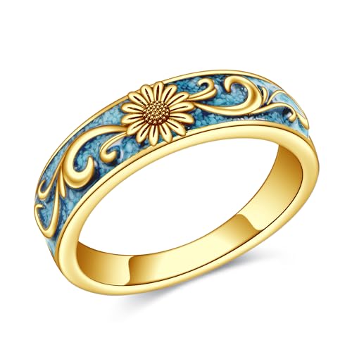 Personalized Turquoise Ring Customized Sterling Silver 10k/14k/18k Real Gold Engagement Ring Set for Women Wedding Ring Set（4-15）