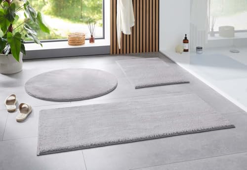 Taracarpet Badematte Uni Boho rutschfest, waschbar, Badezimmer-Teppich,...