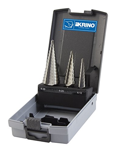 Krino 01259102 – Broca escalonada (para acero y metales, Juego de 3 unidades)