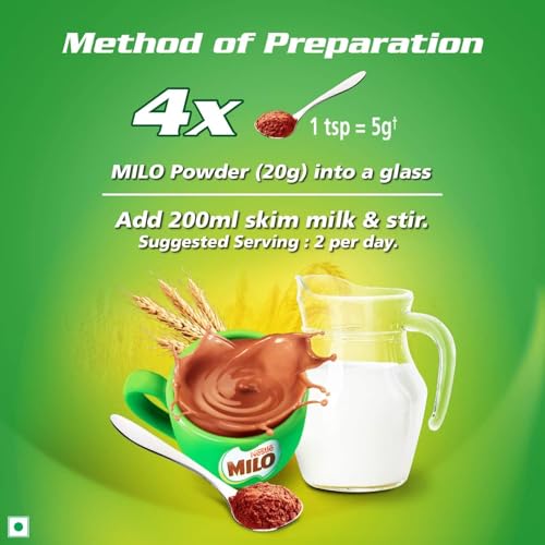 Image of Milo Activ-Go Chocolate Malt Drink Powder 400g, Imported. (Pack of 2)