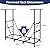 Honest 4ft Firewood Rack Outdoor Adjustable Indoor Wood Racks Outdoor for Firewood Holder Heavy Duty Fire Wood Storage Racks Metal Log Racks for Firewood Log Holders for Firewood Outdoor, Black