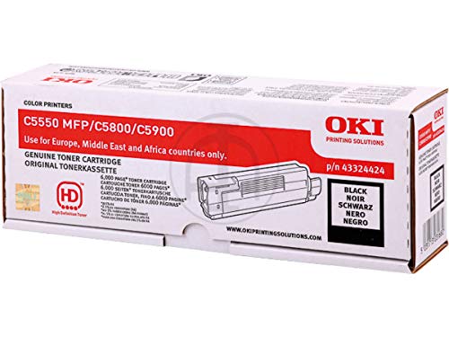 Toner black OKI C 5800 LDN d'origine pour imprimante laser 6000 pages