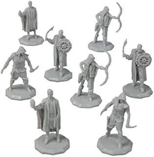Monster Protectors 8 Unpainted Fantasy Bandit Mini Figures- All Unique Designs- 1" Hex-Sized Compatible with DND Dungeons and Dragons & Pathfinder and All RPG Tabletop Games