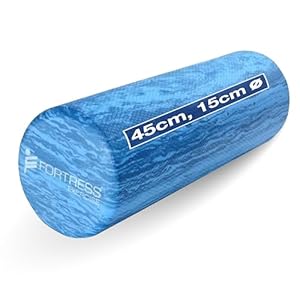 Foam Roller | Premium-Quality EVA | Marble Blue | Home Gym Equipment | Body Therapy | 45CM (Medium)