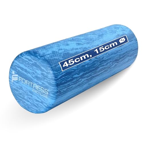 Foam Roller | Premium-Quality EVA | Marble Blue | Home Gym Equipment | Body Therapy | 45CM (Medium)