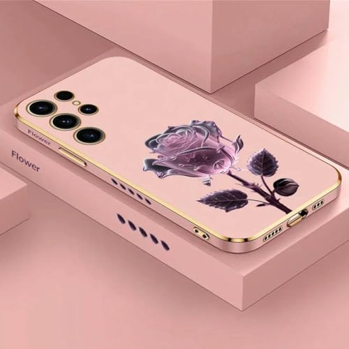 Image of Peeperly Back Cover Case for Samsung Galaxy S23 Ultra Scratch Resistant Anti-Slip TPU Shockproof Protective Durable Florelle Case for Girls & Women(Pink)