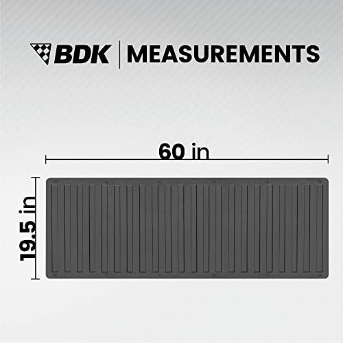 BDK-MT-600A Heavy-Duty Utility Truck Bed Tailgate Mat, 60" x 19.5" – Extra Thick Rubber Cargo Liner for Pickup Trucks with Universal Trim-to-Fit Design - Black by BDK - Image 7