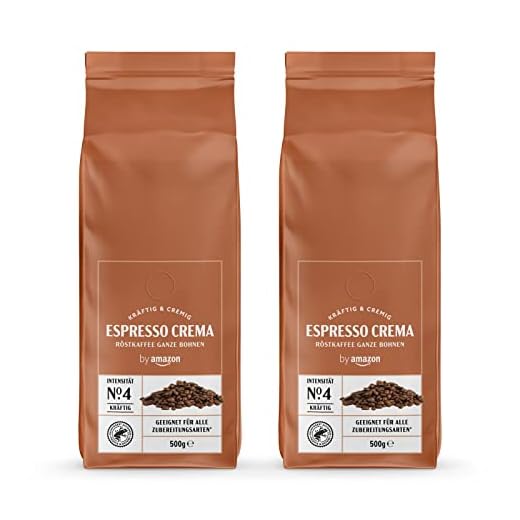 Amazon Espresso Crema Kaffeebohnen - 1kg, 2x 500g - Rainforest Alliance