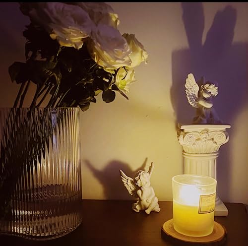 Estatuas de ángeles pequeños de resina, set 2 piezas miniatura 3