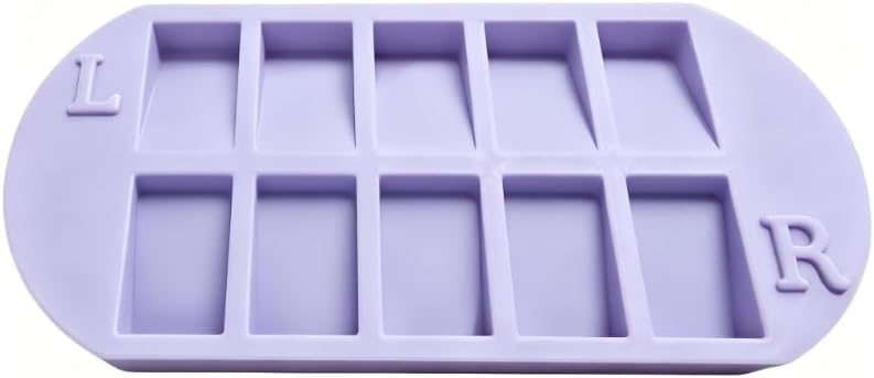 Manicure Tip Sorting Tray and Desktop Sizing Organizer Case for Press-On Nail Preparation and Cosmetic Hardware Workstation Storage Display