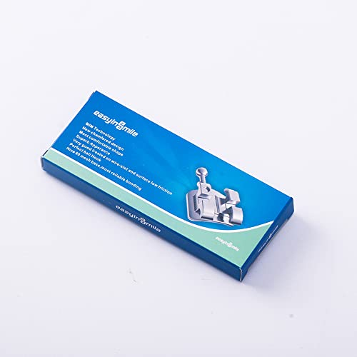 Snawop Dental Orthodontic Brackets 20Pcs Mini Metal Braces Slot.022 Hooks (Roth 022 3-4-5 With Hooks) #TOP5