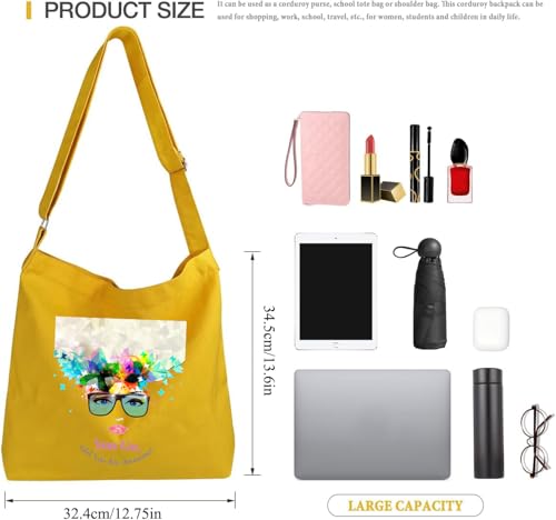 Image of Lify Women's Retro Large Size Canvas Shoulder Bag Hobo Crossbody Handbag Casual Tote - 1 Piece