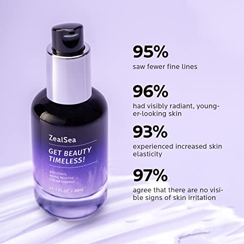 Zealsea 2% Bakuchiol Face Serum Bakuchiol Retinol Alternative For Wrinkles & Fine Lines Anti Aging Essence With Peptide Plant Retinol Cream Skin Care Renewing For Sensitive Skin thumb #5