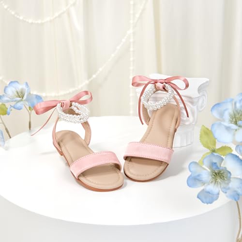 Image of Otter MOMO Girls Open Toe Princess Flat Sandals with Comfort Sole Summer Sandals