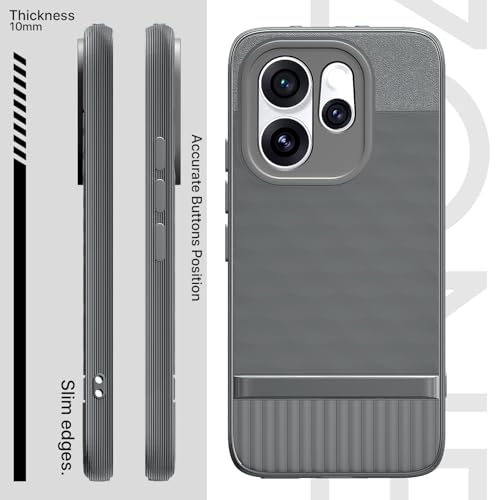 Image of Pikkme Back Cover for Oppo Reno 15 Pro Mini 5G Camera Protection 3D Hexa Cube Design Silicone Protective Bumper Case (Grey)