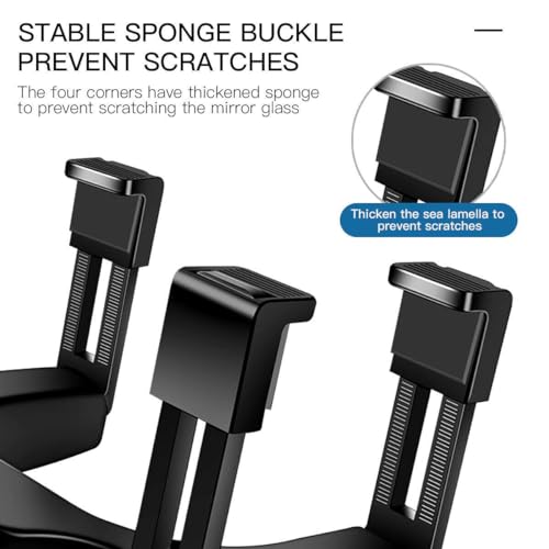 HOJI Phone Holder - 360 Degree Rotation Phone Holders for Your Car, Rear View Mirror Phone Holder, Rotatable & Retractable Universal Mount Phone Mount for Car with Adjustable 4 Clip Design - Image 6