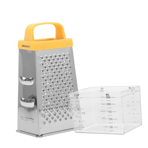 ZUNOXAZ 多機能ステンレスチーズグレーター 四面スライサー おろし器 野菜果物対応 コンパクト収納 キッチン調理補助ツール