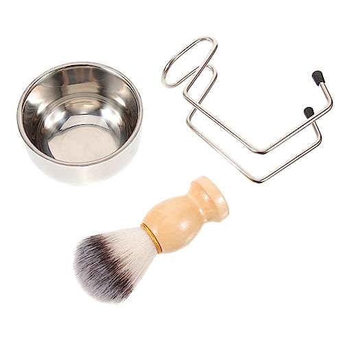 Ipetboom 1 Juego De Espuma De Afeitar Para Hombres Bálsamo De Cerdas De Madera De Ferroaleación Y Nailon