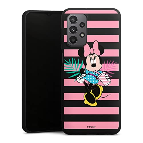 Cover silicone premium compatibile con Samsung Galaxy A23 5G custodia del telefono cellulare nero cover Minnie Disney Prodotto ufficiale su licenza
