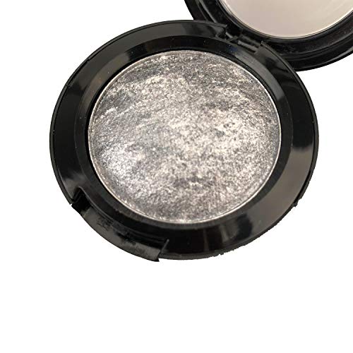 Mallofusa Single Shade Baked Eye Shadow Palette Shimmer Eyeshadow Powder Palette In 15 Metallic Colors Optional (Moon Light) #TOP2