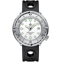 SteeldiveAU Steeldive SD1986, TUNA, NH35, Steel Bezel, Sapphire, Lume, White, Rubber, BNIB