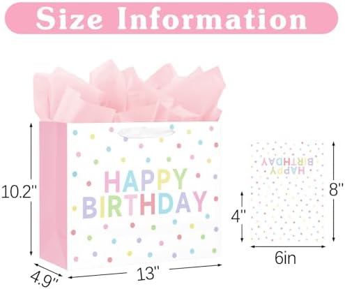 Laidans 2팩 33cm(13인치) 대형 생일 축하 선물 가방 여아 및 여성용 — 사진 2