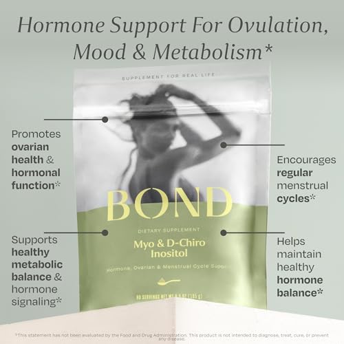 Bond Myo-Inositol & D-Chiro Inositol Powder – Hormone Balance, Cycle Regularity & Ovarian Support Supplement for Women – 40:1 Ratio Formula – Vegan, Sugar-Free, 90 Servings - Thumbnail 2
