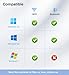 USB WiFi 6 Adapter for PC Desktop & Laptop, 900Mbps Dual Band 2.4/5GHz with Bluetooth 5.3, Nano Size Plug & Play, Windows 11/10 Driver-Free, Reconnect 7 Devices Simultaneously