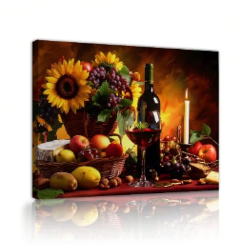 Affiches fruits tournesol 30x45cm pour raviver un mur vide de cuisine sans encombrer l'espace
