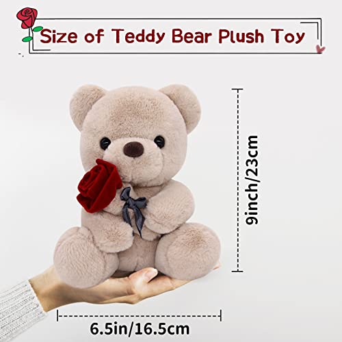 Lsydcarm Teddy Bears Stuffed Animals With Rose, Valentines Day Bear, Valentines Gift For Girlfriend Or A Gift For Children On Holiday, Romantic Night Kawaii Bear Plush, Anniversary #TOP4